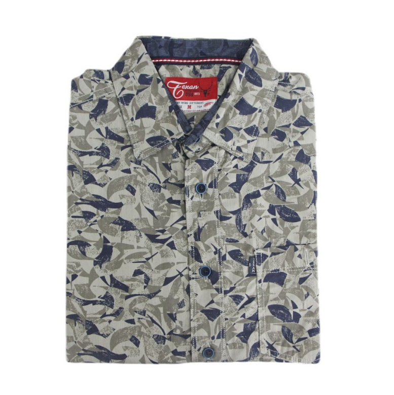 WSF Woven Short Sleeve Pattern Tops [33BGRY]